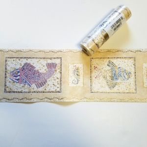 Wallpaper Border Mosaic Fish Bathroom